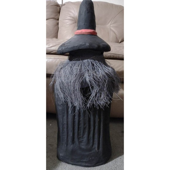 Vintage 26" Tall Paper Mache Halloween Witch Hat Decor - Picture 3 of 8
